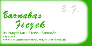 barnabas ficzek business card